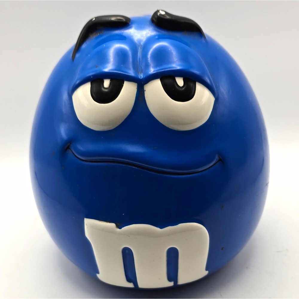 Galerie M&M's Blue Character Candy Jar w/Lid 6" Round Free Standing